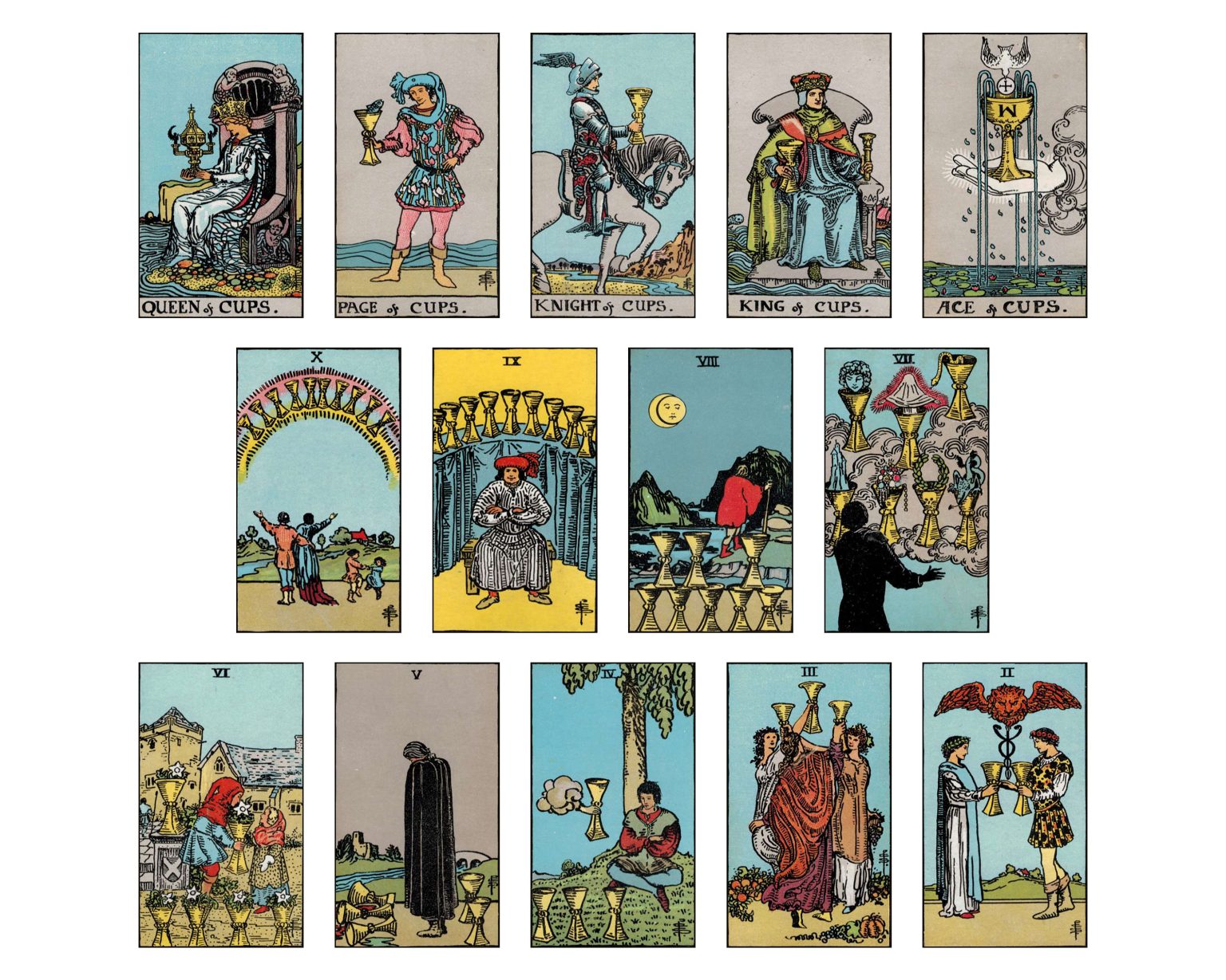 Rider Waite Tarot Cards Full Color Magik Charms