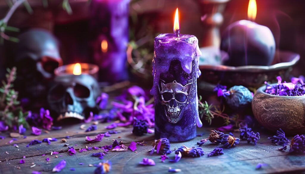 purple in magick rituals and candle magick