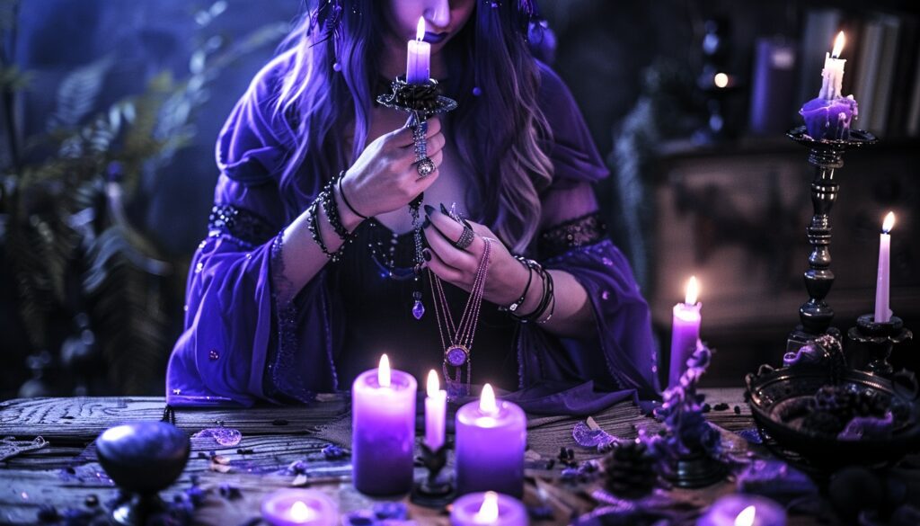 purple in witchcraft