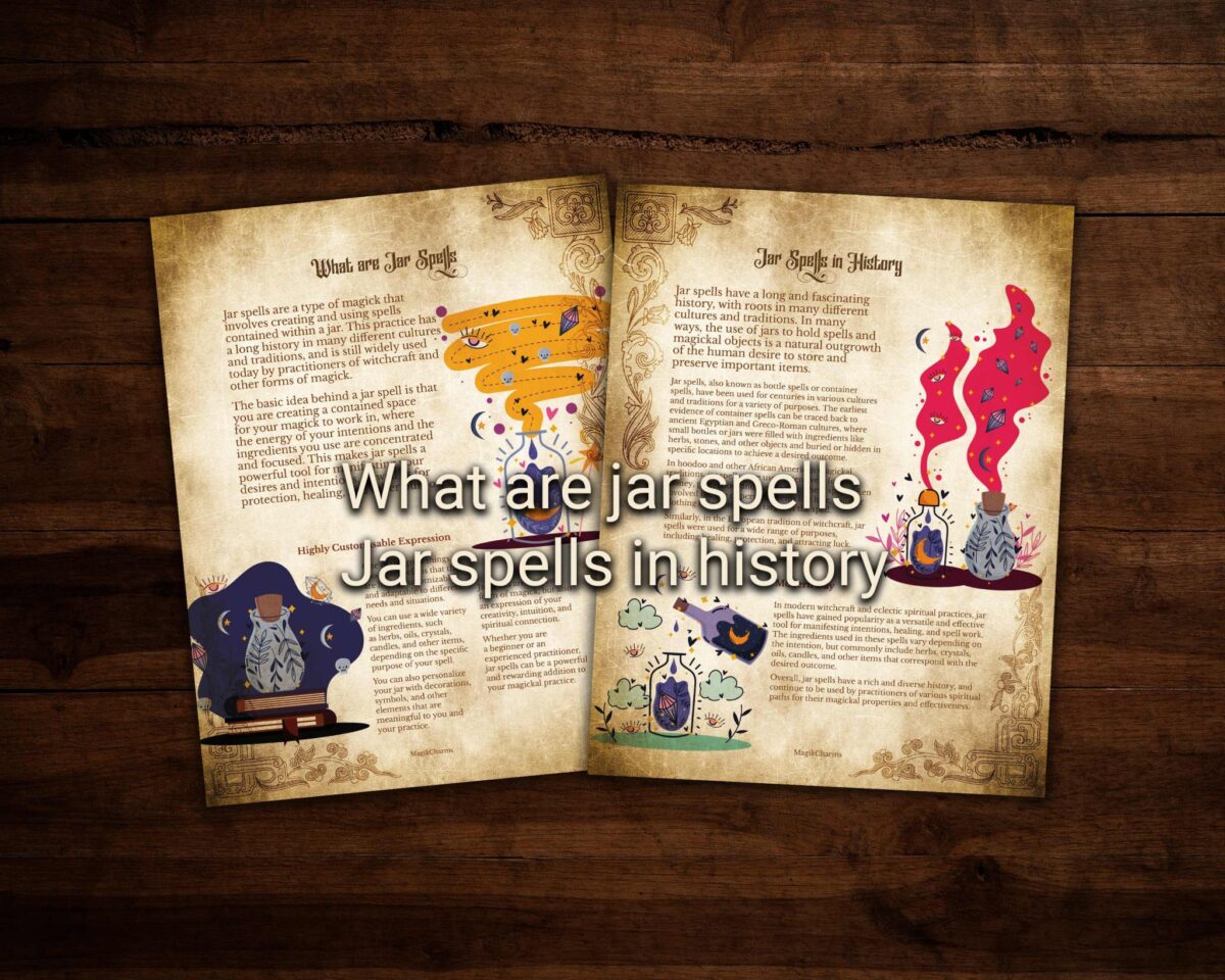 What are jar spells, container spells, and bottle spells. History of jar spells.