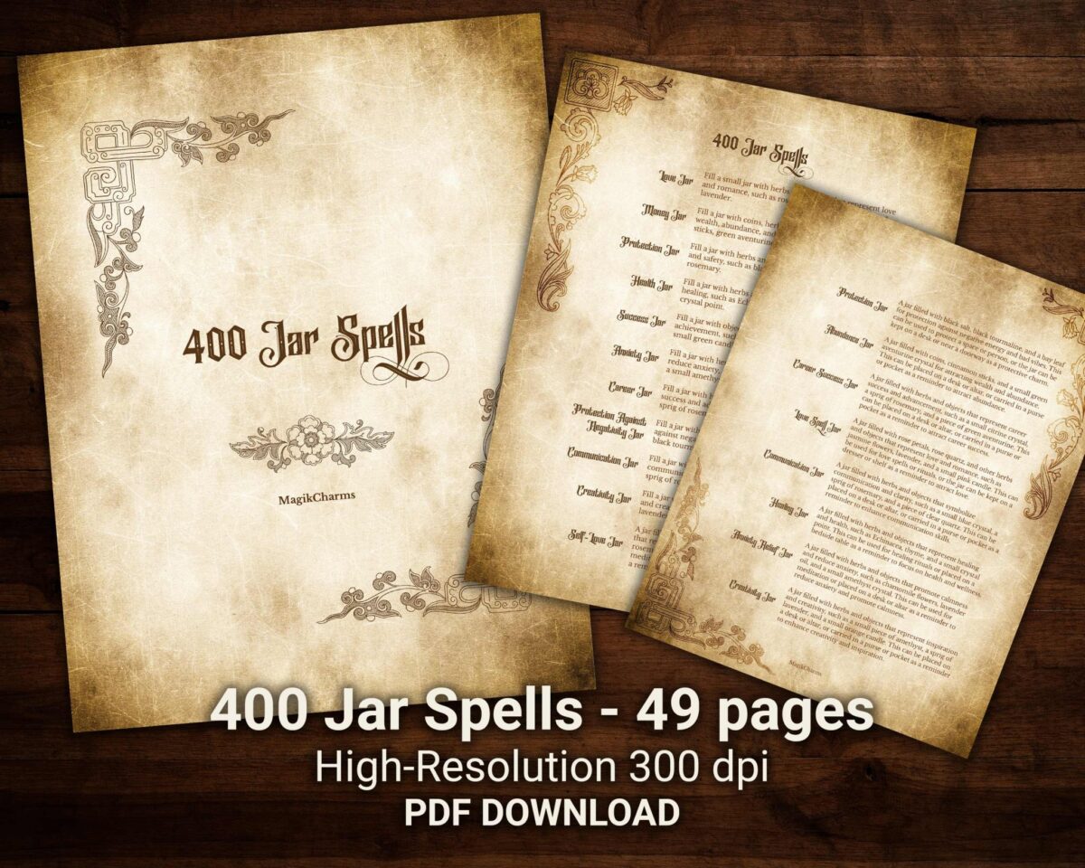 400 jar spells - mini witchcraft spell book PDF download high resolution