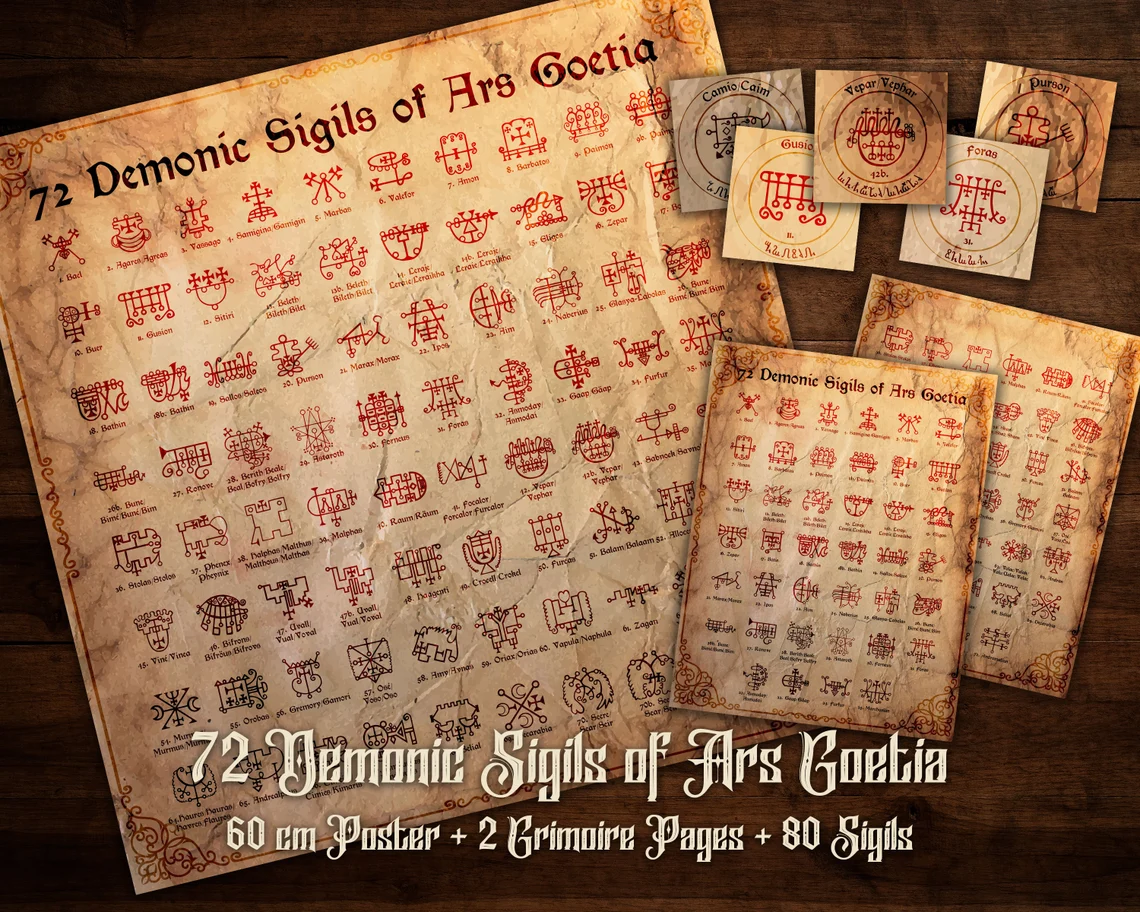 72 Demonic Sigils of Ars Goetia