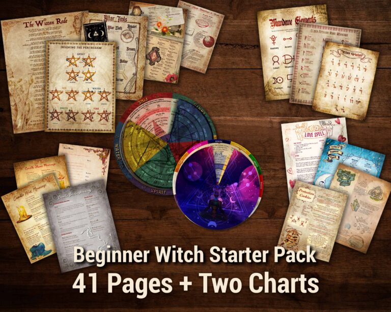 2024 Witch Planner 57 Printable Calendar Pages Magik Charms   Beginner Witch Starter Pack 1 768x614 