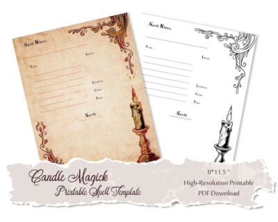 Candle Magick Spell Template