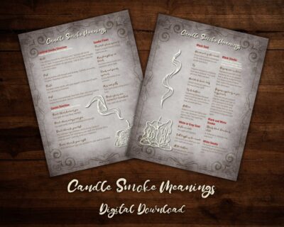 Candle magick smoke meanings in witchcraft and divination. Digital download