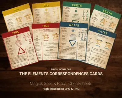 Elements Correspondences Cards Witchcraft