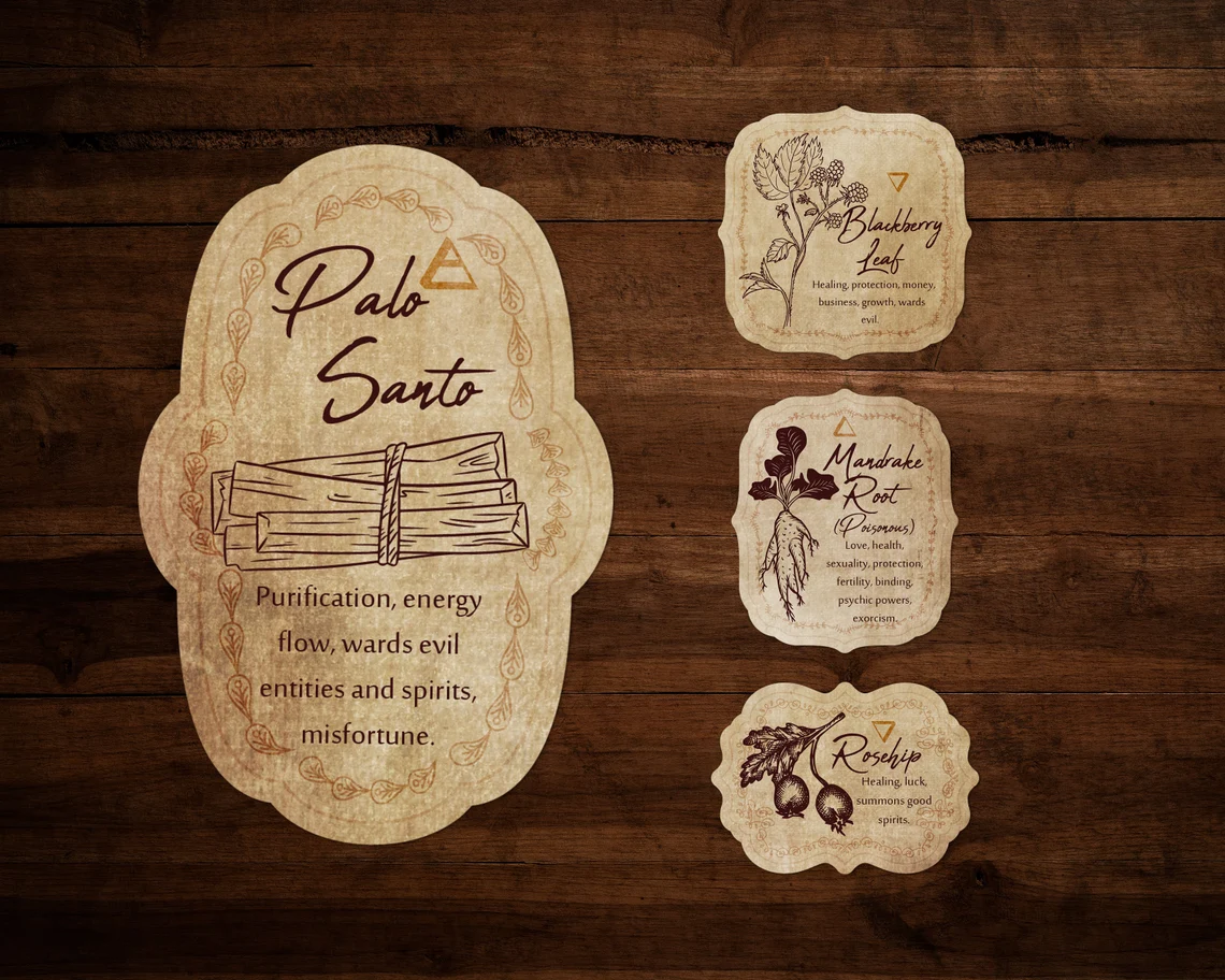 Herb & Spices v2 Apothecary Label Set 49 Printable