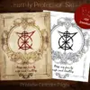 Printable family protection symbol for your grimoire pages