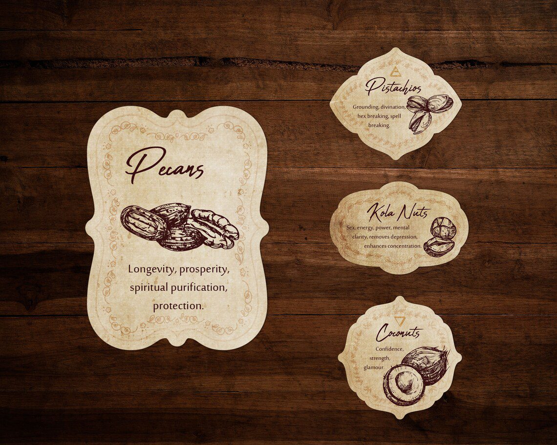 Nuts & Seeds Apothecary Labels 16 Printable