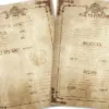 Witchcraft Triple Moon Goddess blank spell and ritual template on aged paper for your book of shadows
