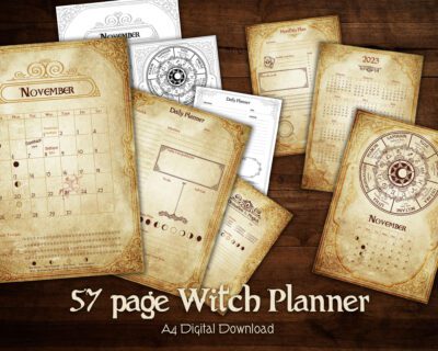 2024 Witch Planner 57 printable calendar pages