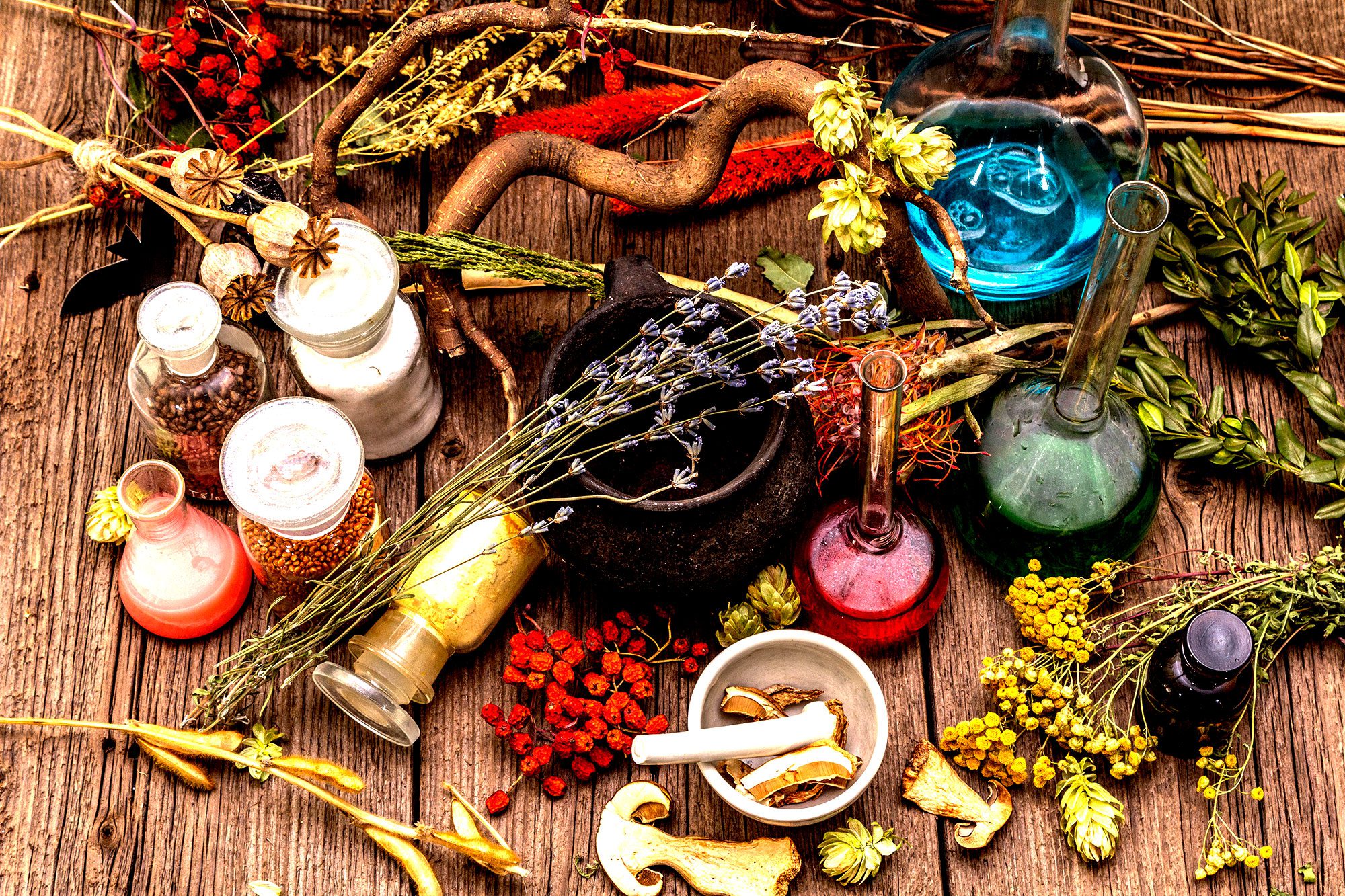 Elements, colors, herbs used in spells and how they correspond to our objectives